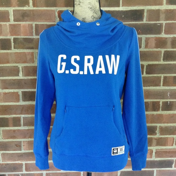 g star raw blue hoodie